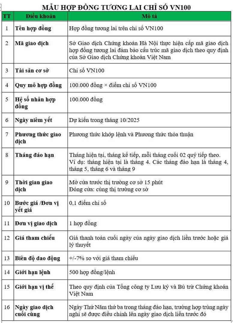 Hợp đồng tương lai VN100 sẵn sàng ra mắt tháng 10/2025- Ảnh 1.