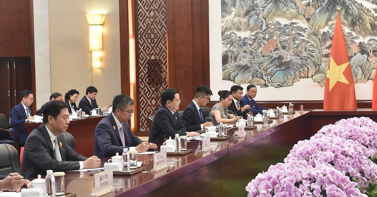 Phó Thủ tướng Mai Văn Chính hội kiến Phó Chủ tịch nước Trung Quốc Hàn Chính- Ảnh 3.