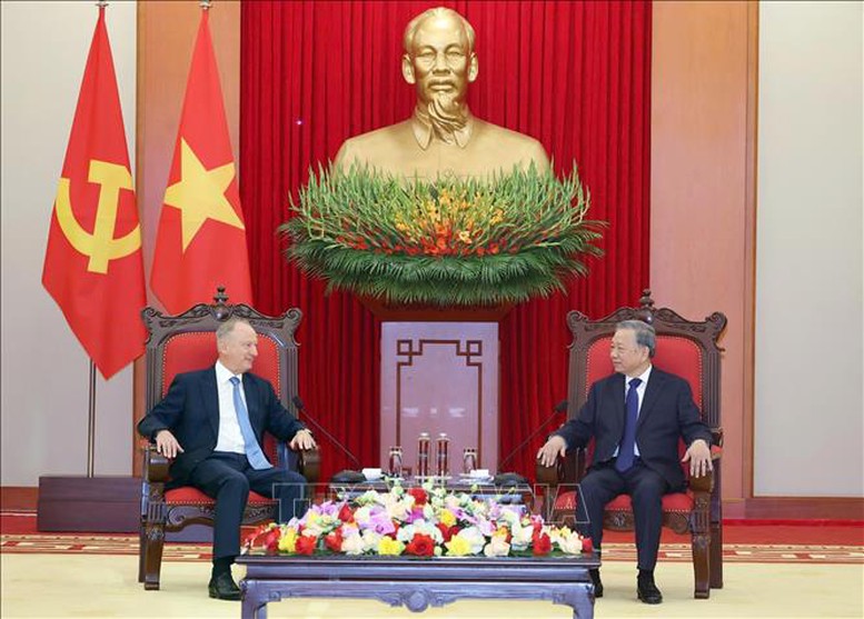Tổng Bí thư Tô Lâm tiếp Trợ lý Tổng thống, Chủ tịch Hội đồng Biển Liên bang Nga- Ảnh 2.