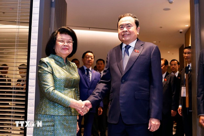 Chủ tịch Quốc hội Trần Thanh Mẫn gặp song phương các nhà lãnh đạo trong khuôn khổ AIPA 46- Ảnh 1.