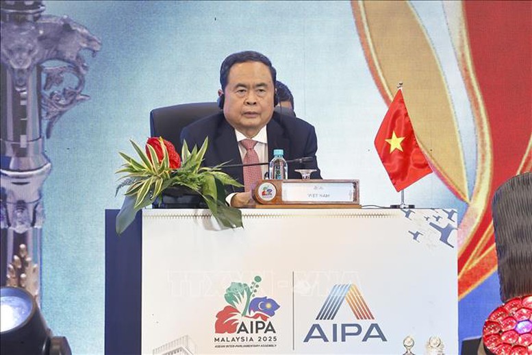 Chủ tịch Quốc hội Trần Thanh Mẫn phát biểu tại Phiên toàn thể thứ nhất Đại hội đồng AIPA-46- Ảnh 1.