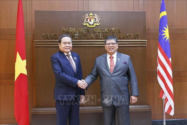 Chủ tịch Quốc hội Trần Thanh Mẫn hội đàm với Chủ tịch Hạ viện Malaysia- Ảnh 1.