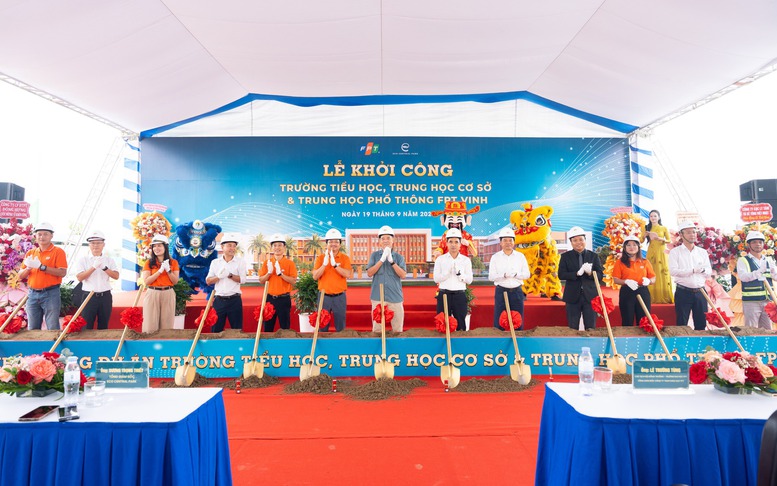 Khởi công trường liên cấp FPT tại đô thị Eco Central Park của nhà sáng lập Ecopark