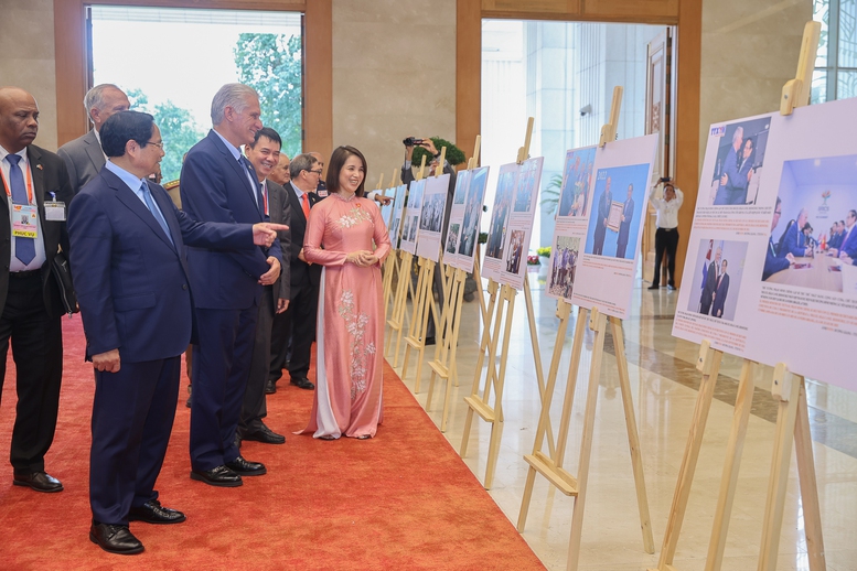 Bí thư Thứ nhất, Chủ tịch nước Cuba Miguel Diaz Canel hội kiến Thủ tướng Chính phủ Phạm Minh Chính- Ảnh 2.