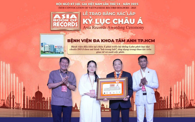 Lần đầu tiên Việt Nam được công nhận kỷ lục châu Á trong lĩnh vực IVF