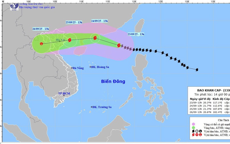 Siêu bão mạnh cấp 17 hướng vào Quảng Ninh – Hải Phòng, Bắc Bộ mưa đặc biệt lớn trên 400mm