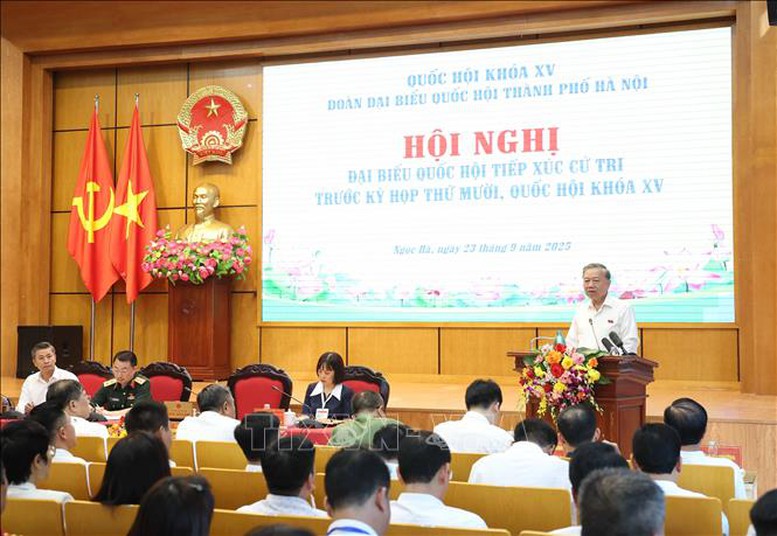 Tổng Bí thư Tô Lâm tiếp xúc cử tri 11 phường Hà Nội- Ảnh 2.