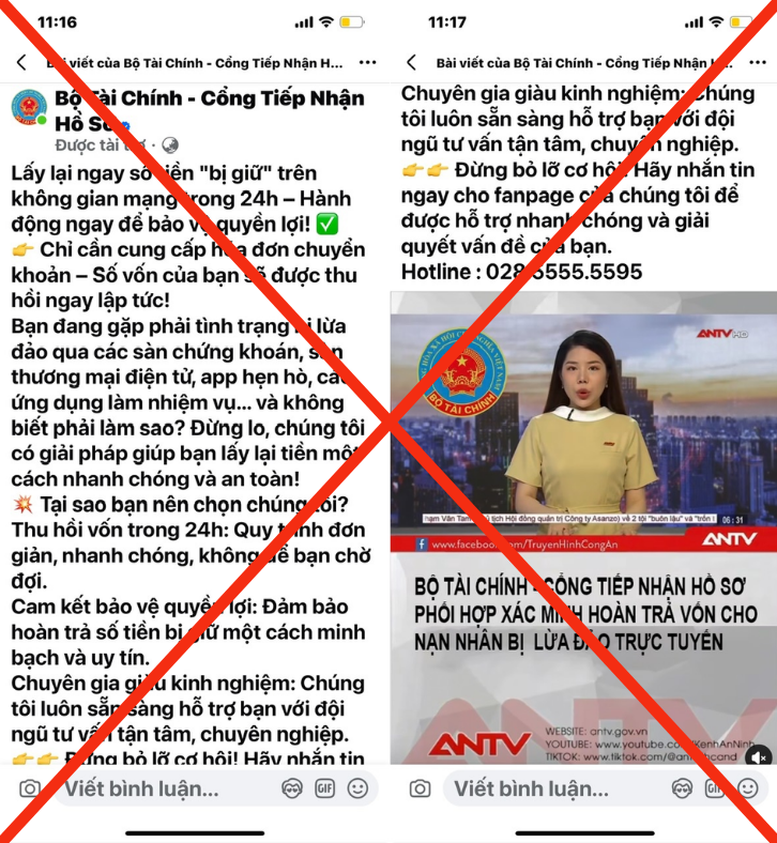 Bộ Tài chính cho biết đã xuất hiện trang Facebook có tên 