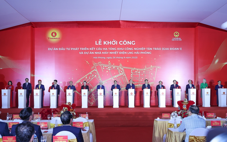 Thủ tướng dự lễ khởi công 2 dự án có tổng vốn 182 nghìn tỷ đồng tại Hải Phòng