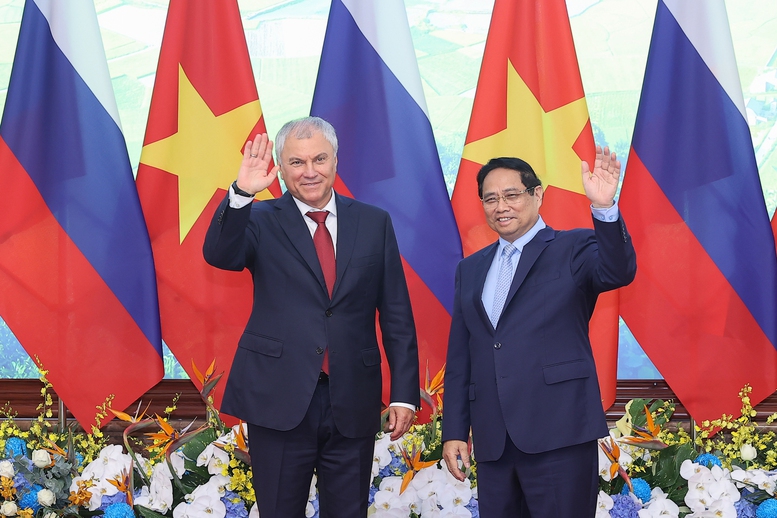 Thủ tướng Phạm Minh Chính tiếp Chủ tịch Duma Quốc gia Nga- Ảnh 3.
