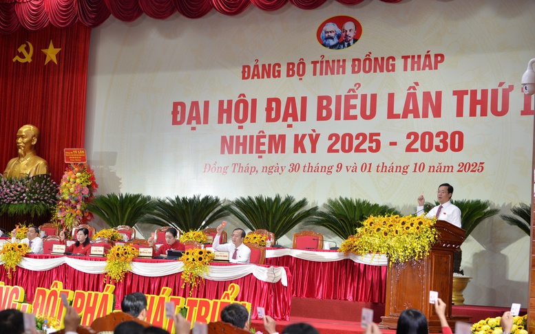 Đại hội Đảng bộ Đồng Tháp: 5 đột phá chiến lược, 5 nhiệm vụ, giải pháp trọng tâm, 14 chỉ tiêu cơ bản