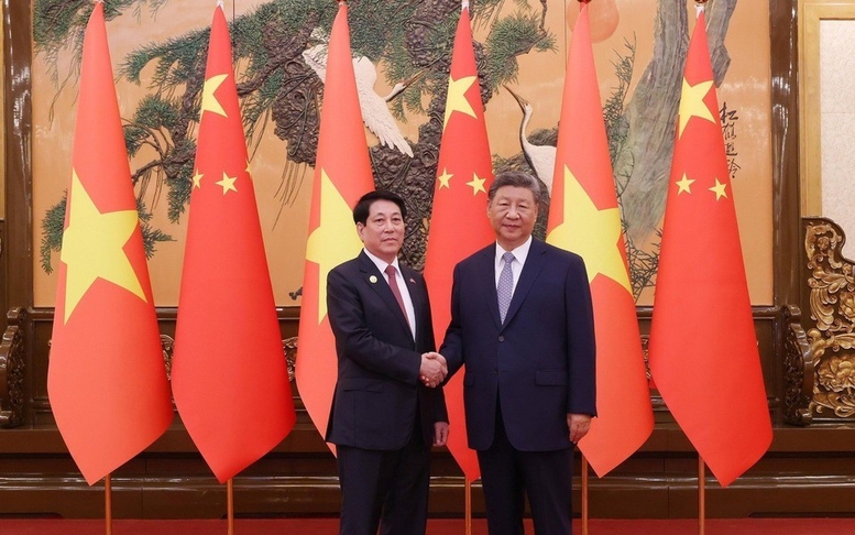 Chủ tịch nước Lương Cường hội đàm với Tổng Bí thư, Chủ tịch nước Trung Quốc Tập Cận Bình