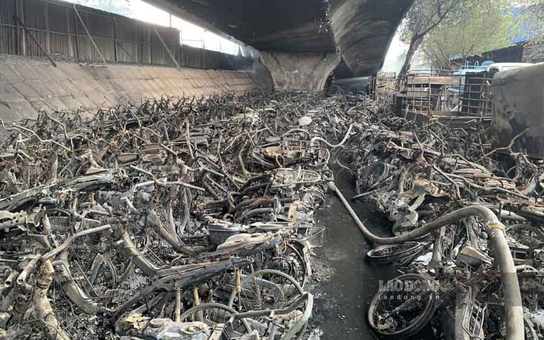 Khẩn trương làm rõ nguyên nhân, xử lý trách nhiệm vụ cháy bãi trông giữ xe dưới gầm cầu Vĩnh Tuy
