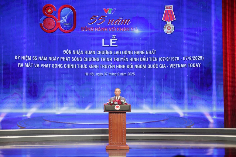 Tổng Bí thư Tô Lâm trao Huân chương Lao động hạng Nhất tặng Đài Truyền hình Việt Nam- Ảnh 2.