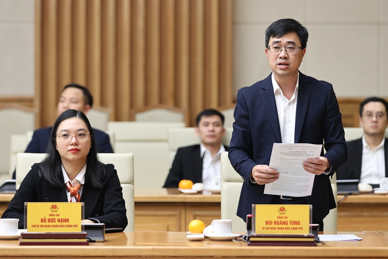 Thủ tướng Phạm Minh Chính làm việc với Ban Chấp hành Đoàn Thanh niên Chính phủ- Ảnh 3. Thủ tướng Phạm Minh Chính làm việc với Ban Chấp hành Đoàn Thanh niên Chính phủ- Ảnh 3.