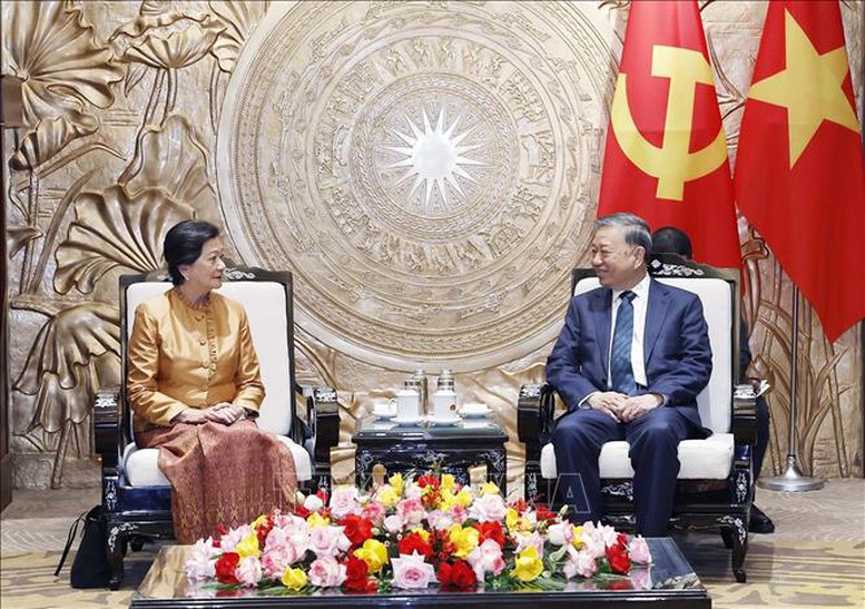 Tổng Bí thư Tô Lâm tiếp Đại sứ Campuchia Chea Kimtha đến chào từ biệt- Ảnh 2.