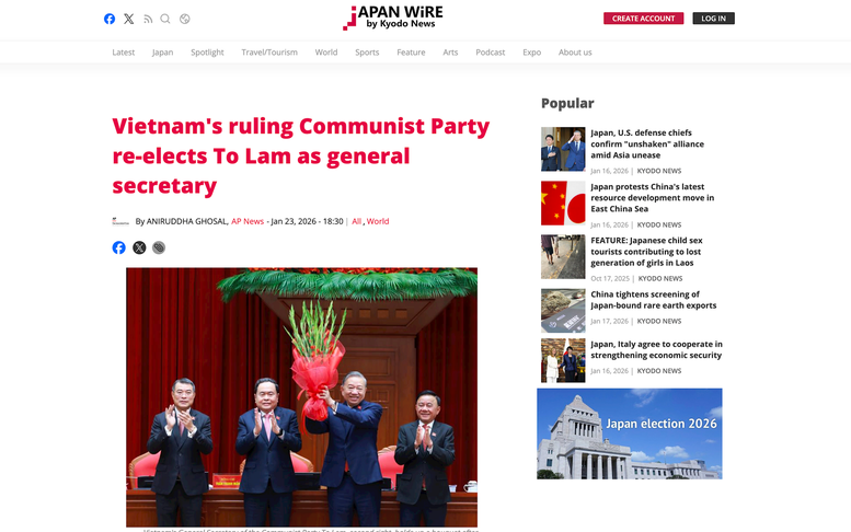 Truyền thông quốc tế lan tỏa những thông điệp lớn của Đại hội XIV của Đảng