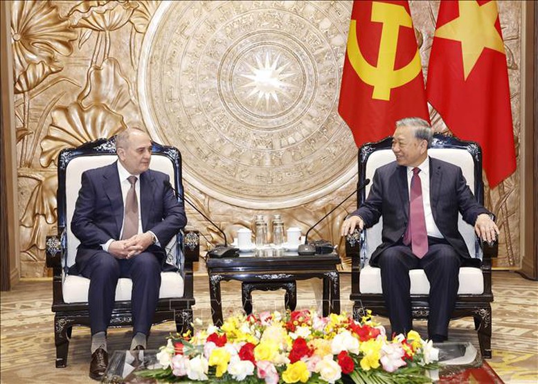 Tổng Bí thư Tô Lâm tiếp Đoàn đại biểu Đảng Azerbaijan Mới- Ảnh 2.