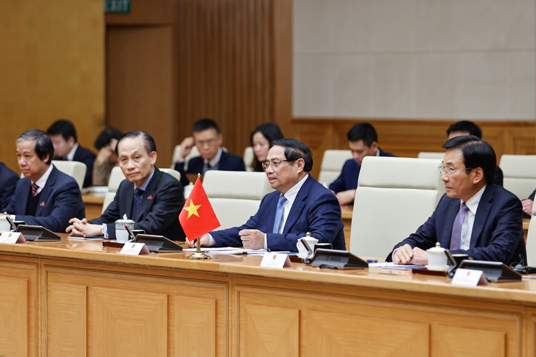 Thủ tướng Phạm Minh Chính hội kiến Tổng Bí thư, Chủ tịch nước Lào- Ảnh 5.
