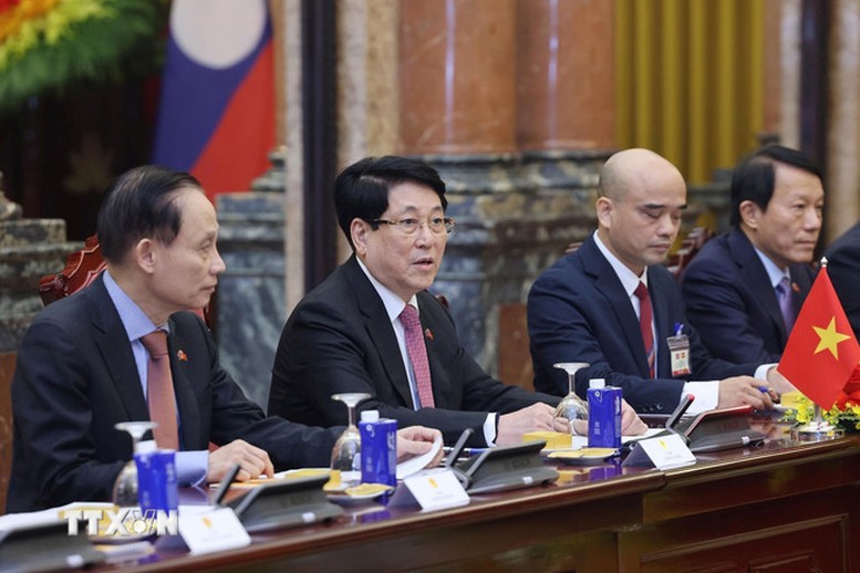 Chủ tịch nước Lương Cường hội kiến Tổng Bí thư, Chủ tịch nước Lào- Ảnh 4.