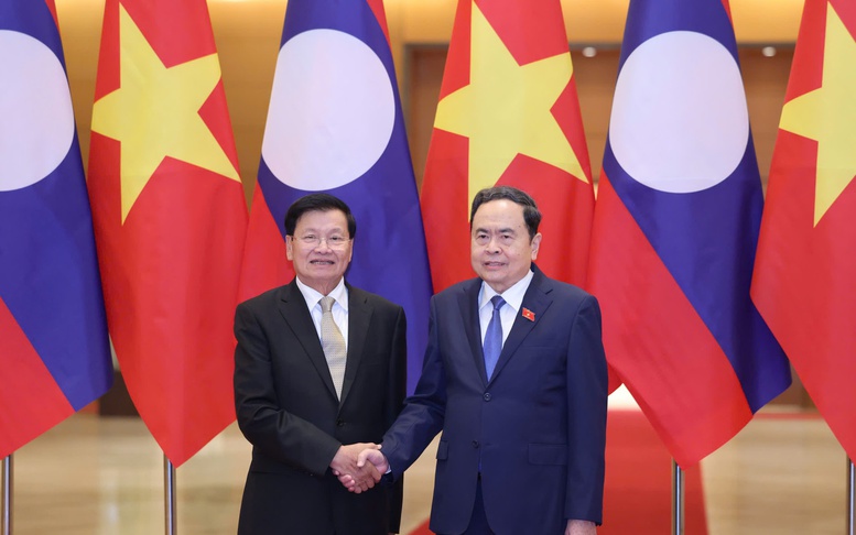 Chủ tịch Quốc hội Trần Thanh Mẫn hội kiến Tổng Bí thư, Chủ tịch nước Lào