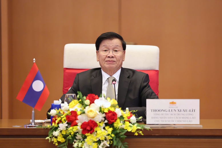 Chủ tịch Quốc hội Trần Thanh Mẫn hội kiến Tổng Bí thư, Chủ tịch nước Lào- Ảnh 3.