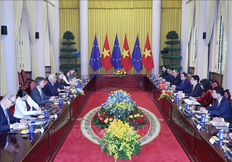 Chủ tịch Hội đồng châu Âu rời Hà Nội, kết thúc chuyến thăm chính thức Việt Nam- Ảnh 2.