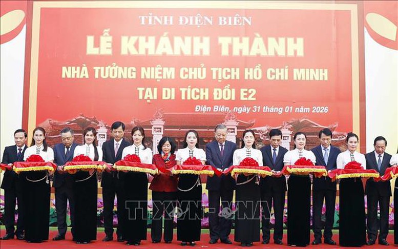 Tổng Bí thư Tô Lâm dự Lễ Khánh thành Nhà tưởng niệm Chủ tịch Hồ Chí Minh tại Di tích Đồi E2