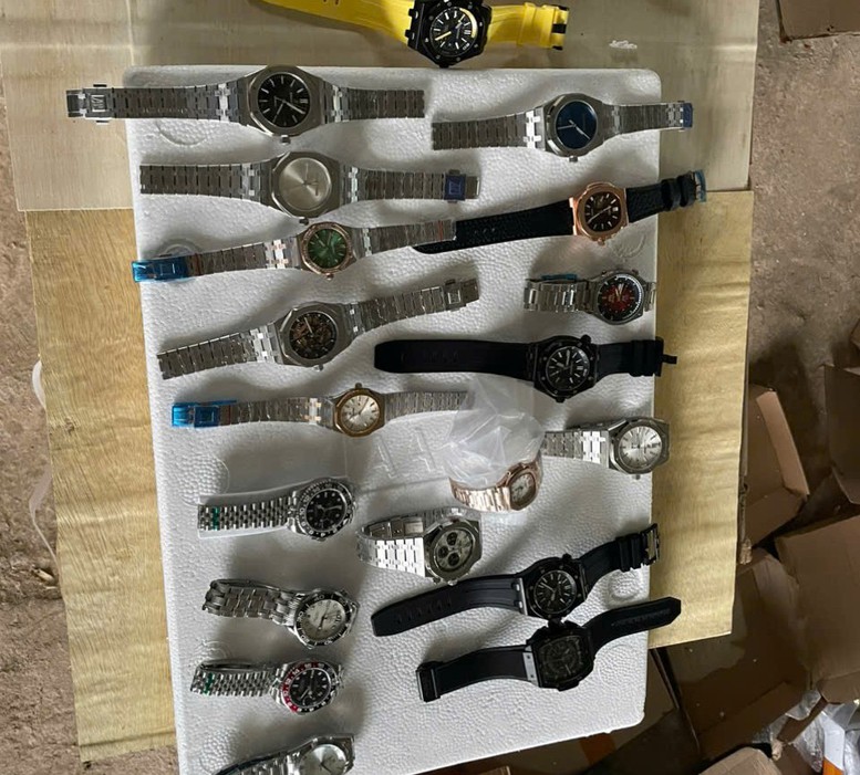 Hải quan ngăn chặn lô hàng đồng hồ ‘nhái’ thương hiệu đắt tiền- Ảnh 1.