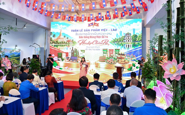 Khai mạc Tuần lễ sản phẩm Việt - Lào tại Hà Nội- Ảnh 1.