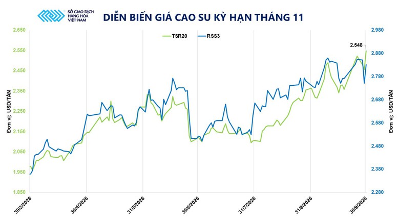 THỊ TRƯỜNG HÀNG HÓA: Giá cao su lập đỉnh 13 năm- Ảnh 2.