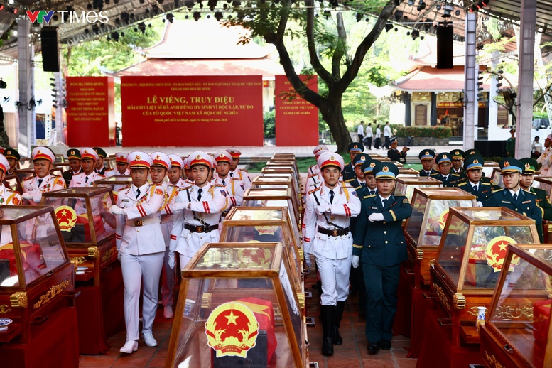 Truyền hình trực tiếp Lễ truy điệu, an táng hài cốt liệt sĩ- Ảnh 1.