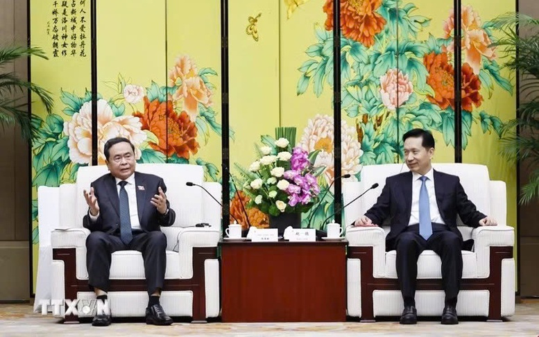 Chủ tịch Quốc hội Trần Thanh Mẫn tiếp Bí thư tỉnh ủy Thiểm Tây