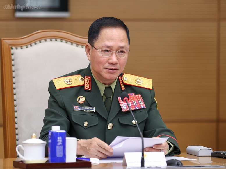 Thủ tướng Lê Minh Hưng tiếp Phó Thủ tướng, Bộ trưởng Quốc phòng Lào- Ảnh 4.