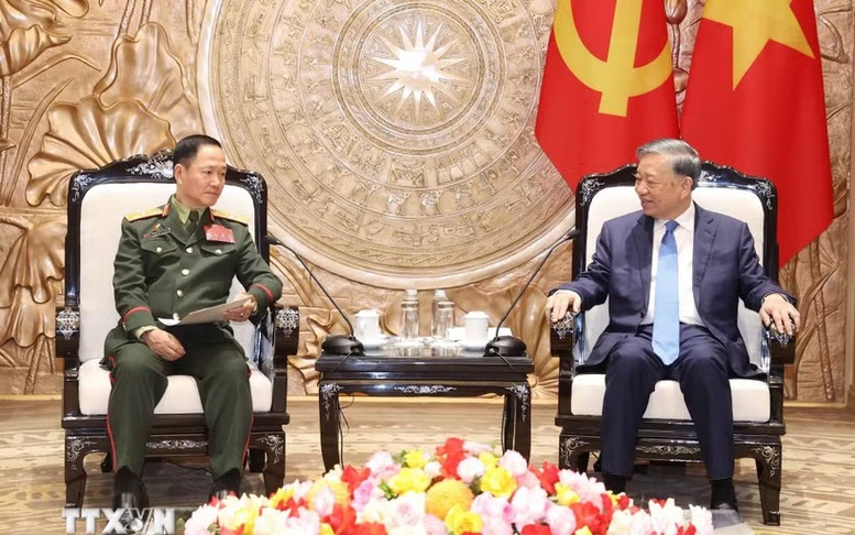 Tổng Bí thư, Chủ tịch nước Tô Lâm tiếp Phó Thủ tướng, Bộ trưởng Bộ Quốc phòng Lào