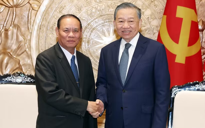 Tổng Bí thư, Chủ tịch nước Tô Lâm tiếp Thường trực Ban Bí thư Trung ương Đảng Nhân dân Cách mạng Lào
