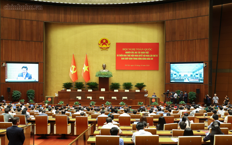 TRỰC TIẾP: Hội nghị toàn quốc quán triệt, triển khai thực hiện Nghị quyết Trung ương 4