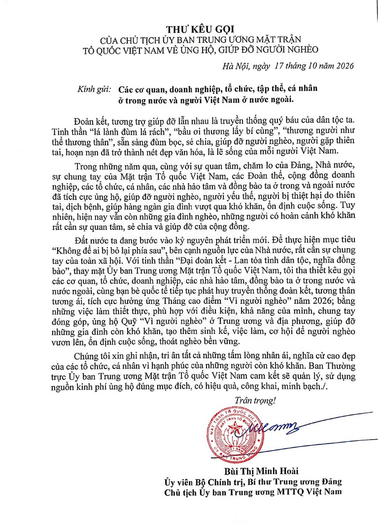 Chủ tịch Ủy ban Trung ương MTTQ Việt Nam kêu gọi ủng hộ, giúp đỡ người nghèo- Ảnh 5.