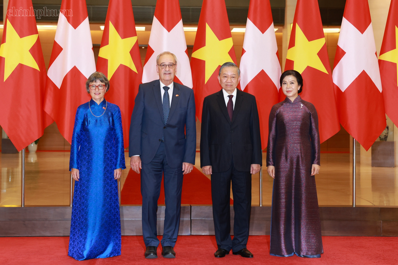 Tổng Bí thư, Chủ tịch nước Tô Lâm chủ trì Lễ đón Tổng thống Liên bang Thụy Sĩ thăm chính thức Việt Nam- Ảnh 3.