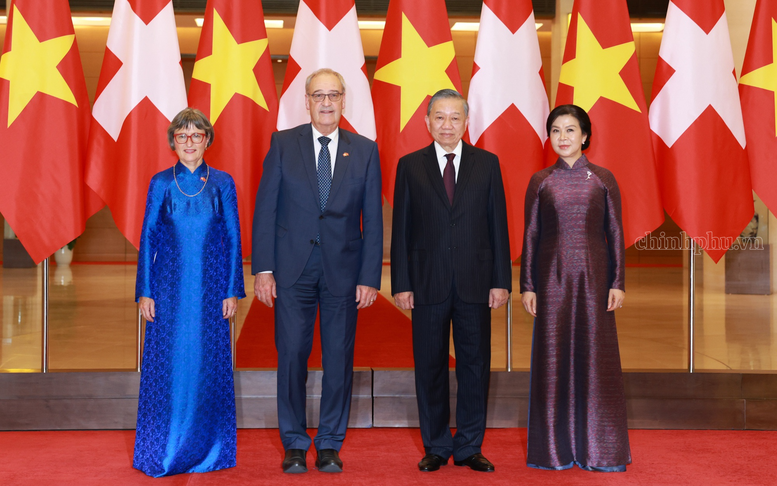 Tổng Bí thư, Chủ tịch nước Tô Lâm chủ trì Lễ đón Tổng thống Liên bang Thụy Sĩ thăm chính thức Việt Nam