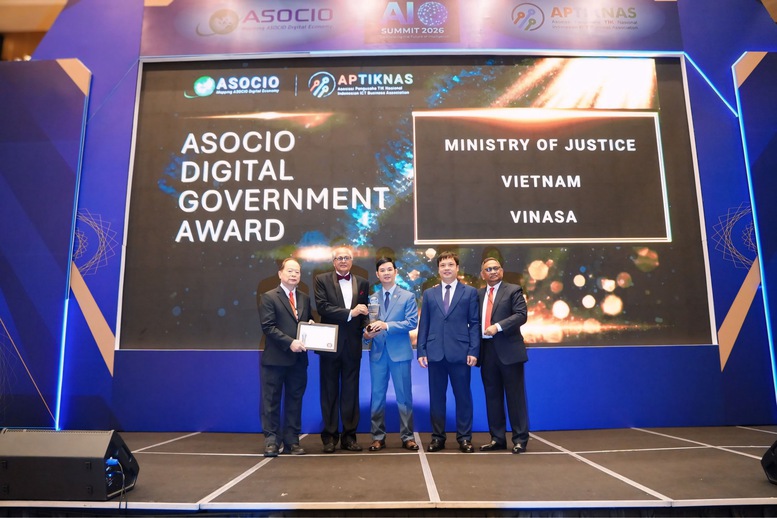 Bộ Tư pháp được vinh danh tại Giải thưởng Chính phủ số ASOCIO 2026- Ảnh 1.
