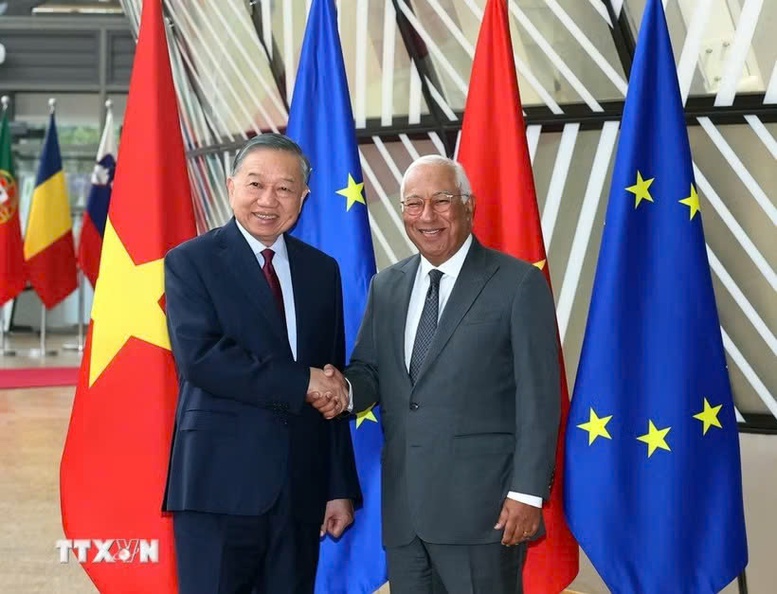 Thông cáo báo chí chung về chuyến thăm chính thức Liên minh châu Âu của Tổng Bí thư, Chủ tịch nước Tô Lâm- Ảnh 1.