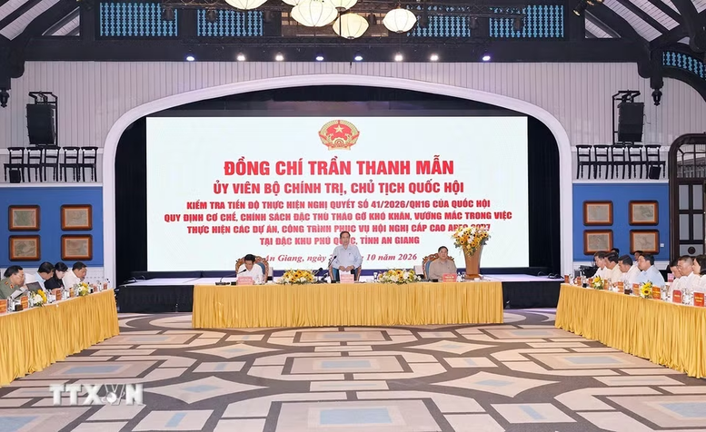 Chủ tịch Quốc hội Trần Thanh Mẫn nhấn mạnh tinh thần "3 không" trong thực hiện dự án phục vụ APEC 2027- Ảnh 1.