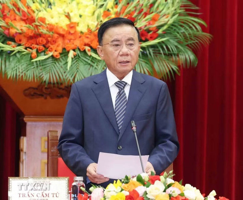 Thường trực Ban Bí thư Trần Cẩm Tú tiếp Đoàn lãnh đạo trẻ Đảng Nhân dân Campuchia - Ảnh 1.