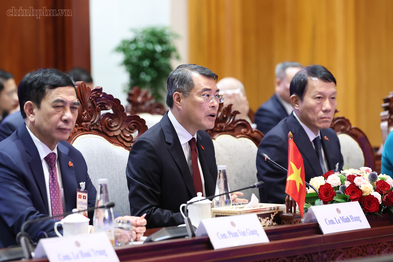 Thủ tướng Lê Minh Hưng hội kiến Chủ tịch Quốc hội Lào- Ảnh 4.