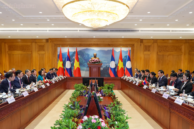 Thủ tướng Lê Minh Hưng hội kiến Chủ tịch Quốc hội Lào- Ảnh 2.
