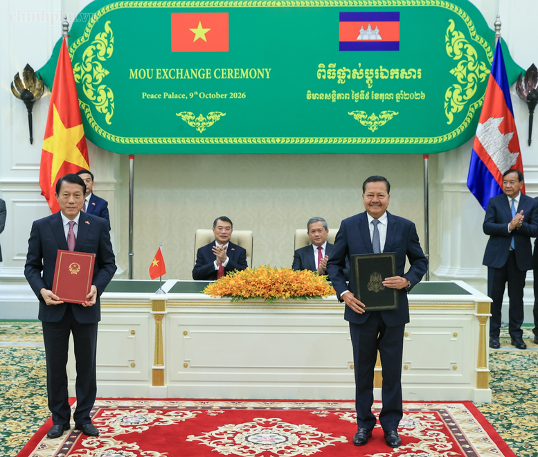 Việt Nam, Campuchia trao đổi nhiều văn kiện hợp tác quan trọng- Ảnh 2.