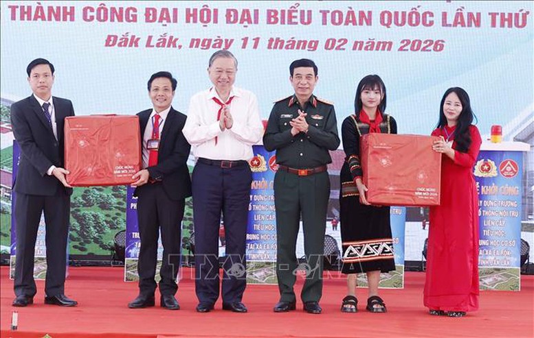 Tổng Bí thư Tô Lâm dự khởi công trường phổ thông nội trú tại xã Ea Rốk (Đắk Lắk)- Ảnh 5.