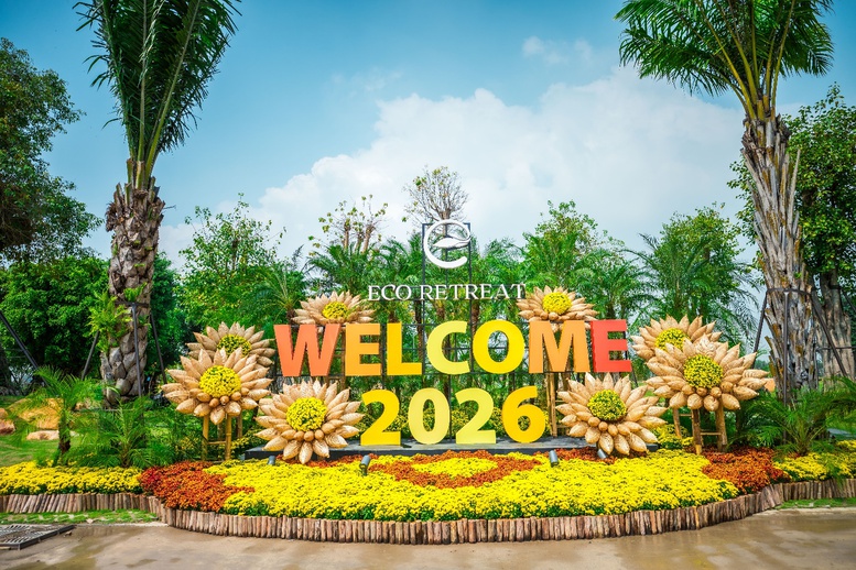 Ecopark tràn ngập sắc hoa tại các đại đô thị khắp 3 miền dịp Tết Bính Ngọ 2026- Ảnh 7.
