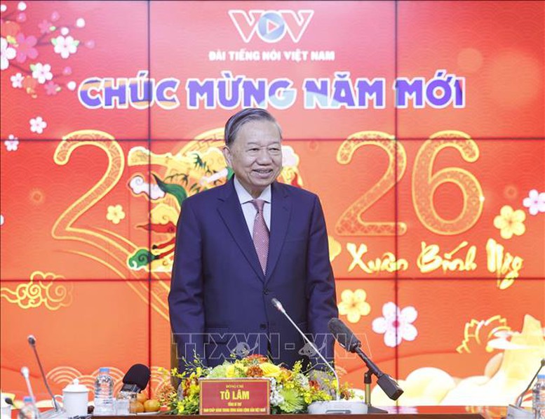 Tổng Bí thư Tô Lâm thăm, chúc Tết cán bộ, phóng viên VTV và VOV- Ảnh 8. Tổng Bí thư Tô Lâm thăm, chúc Tết cán bộ, phóng viên VTV và VOV- Ảnh 8.
